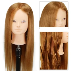 Mannequin Head With 50% Human Hair For Makeup Hairstyles Hairdressing Styling Training Head Professional Practice Doll Heads