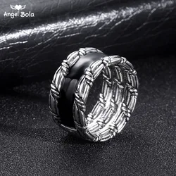 Ancient Silver color Infinity Buddha Ring Eternity Man Black Dripping Oil Ring Charms Best Friend Gift Symbol Rings for Women