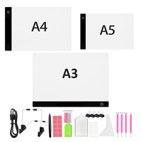 A5/A4/A3 Drawing Tablet Board USB Powered Dimmable LED Light Pad For Drawing,Tracing,Diamond Painting Accessories Pen Stand Tray