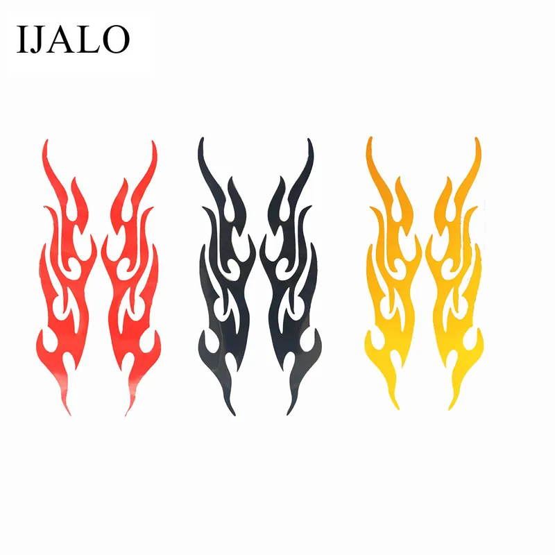 19/29CM Cool Fire Flame Reflective Car Styling Vinyl Decal Sticker Rearview Mirror Bumper Scratch Sticker