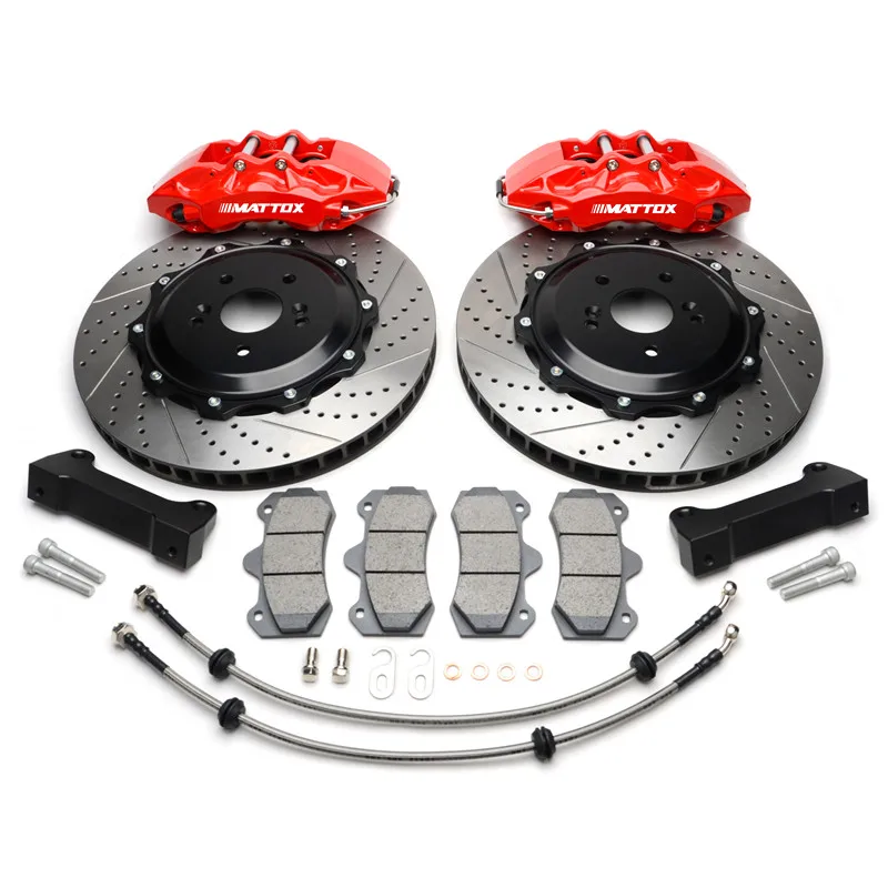 

Mattox Car Brake Kit Slotted Drilled Brake Disc 355*32mm 6POT Pistons Caliper FOR Toyota Camery 2007-2020 Rim 18inch