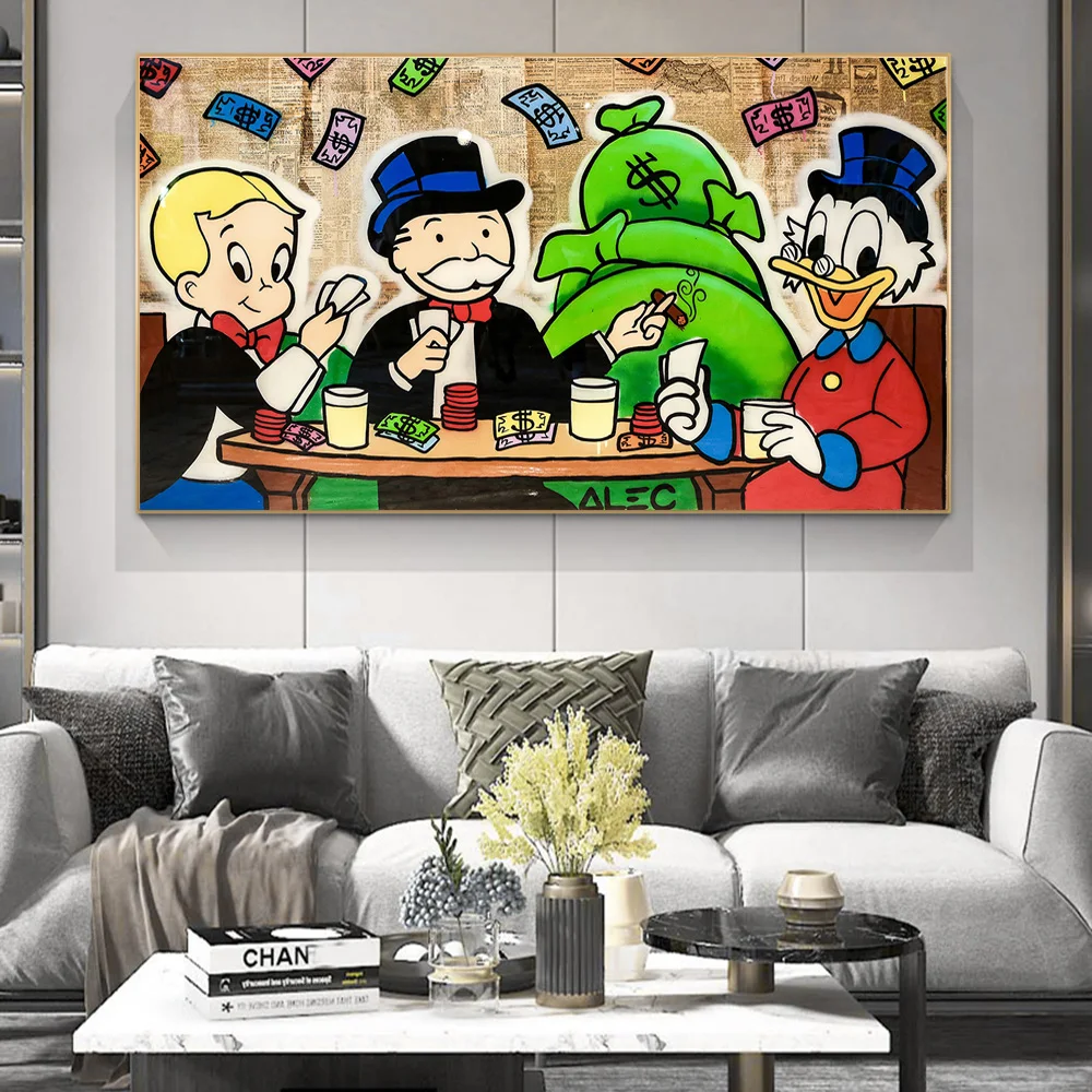 

Alec Monopoly Street Art Paintings Print on Canvas Art Posters And Prints Graffiti Wall Art Canvas Pictures Home Decor Cuadros