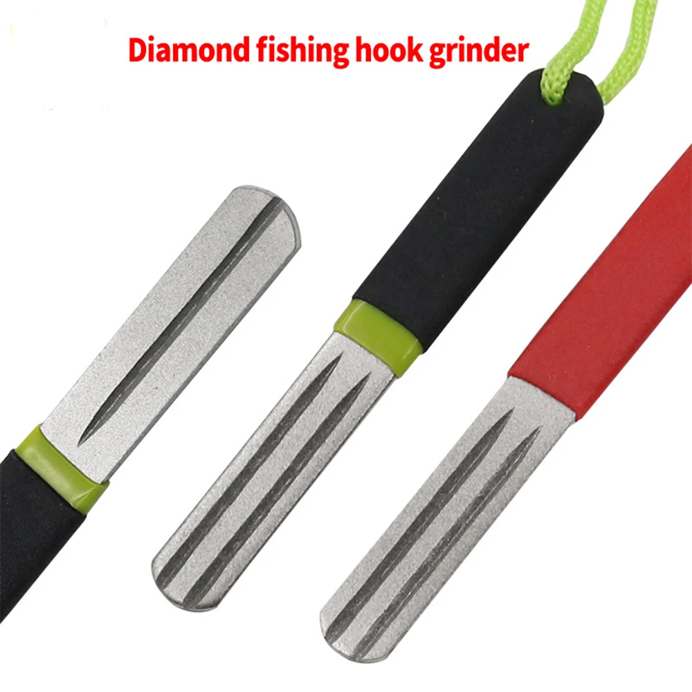 Afilador de cuchillos de doble cara, herramienta de afilado de diamante, accesorio de pesca, 1 Uds.