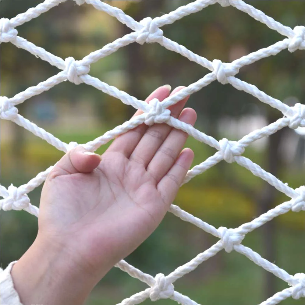 Red de seguridad para niños, construcción contra caídas, balcón, ventana, escaleras, valla de cubierta segura, protección de nailon blanco, bebé,