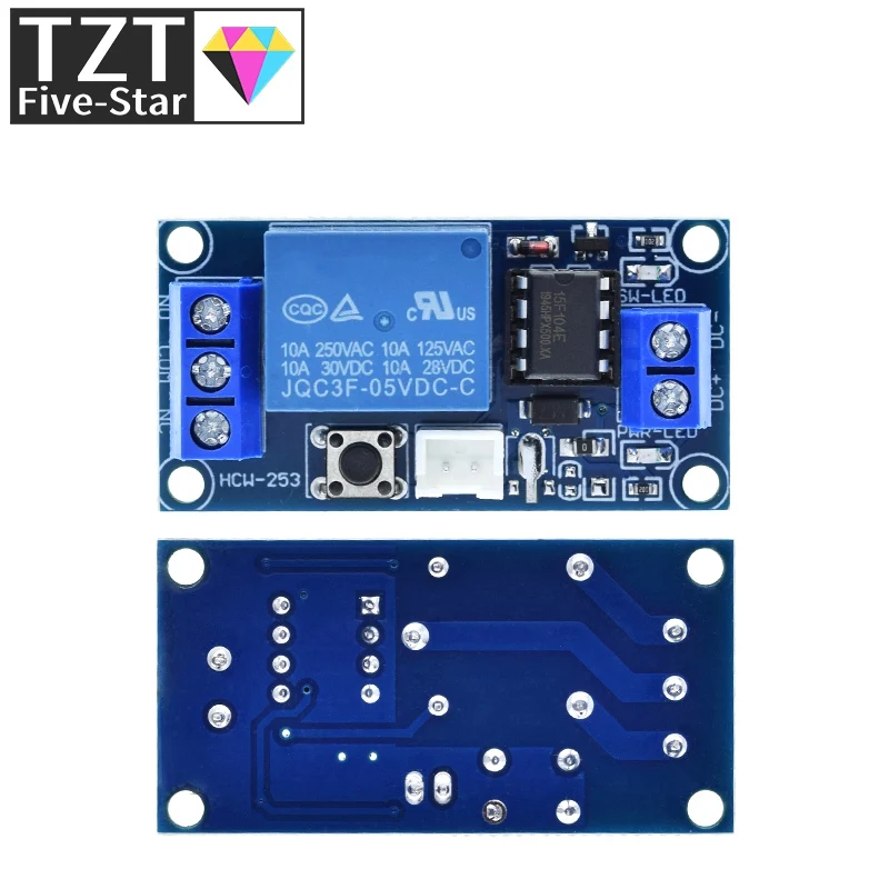 5V 12V Ein-Knopf-Bistabiles Schalter-Relaismodul, Auto-Modifikationsschalter, Ein-Knopf-Start-Stopp, Selbstverriegelung, für Arduino – Detail 8
