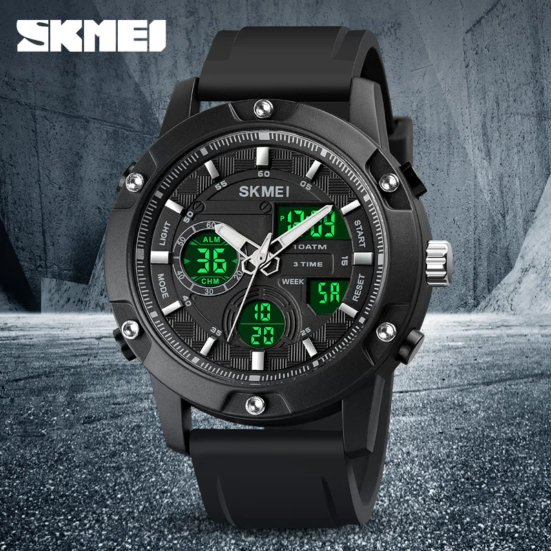 Original Men's Watches Luxury 100bar Waterproof Sport Watch Top Brand SKMEI Wristwatch Fashion Count Down Led Light Clock Man