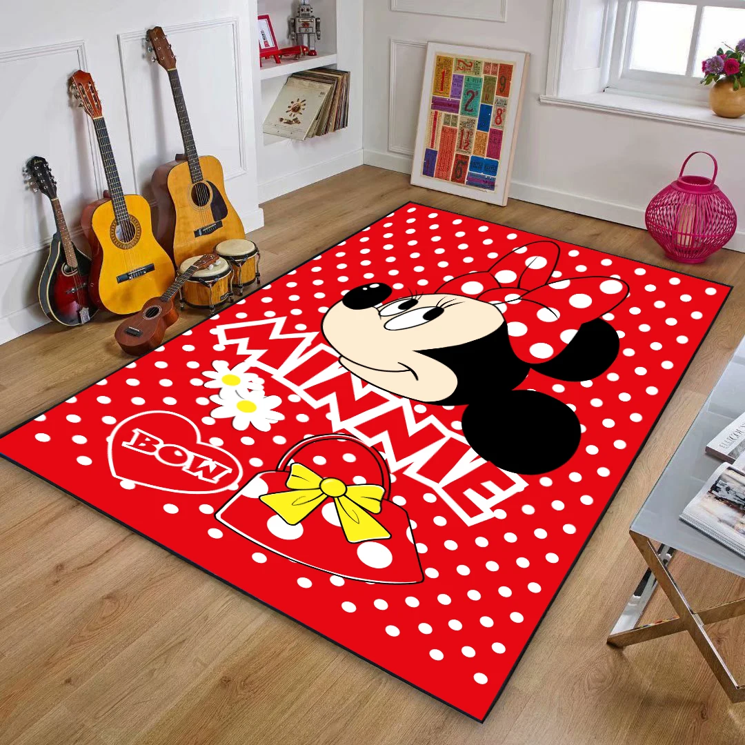 3d tapetes para o quarto das crianças minnie sala de estar tapete crianças jogar quarto área de flanela antiderrapante corredor tapete