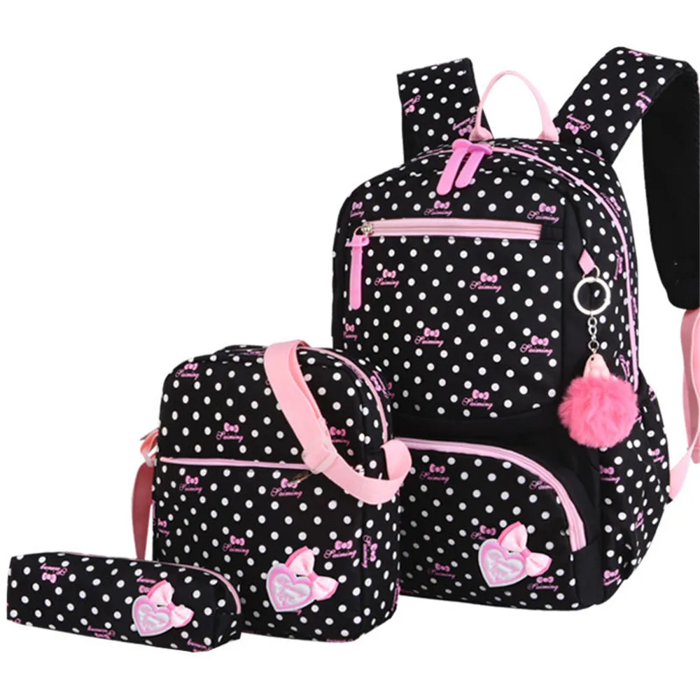 Mochilas escolares con estampado de 3 unids/set para niños y niñas, morral escolar de moda para estudiantes