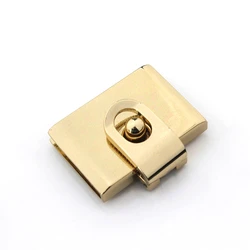 1x Metal Rectangle Push Lock Turn Lock Bag Briefcase Spring Lock Snap Decorative Clasps Closure Leather Craft Hardware Accessory