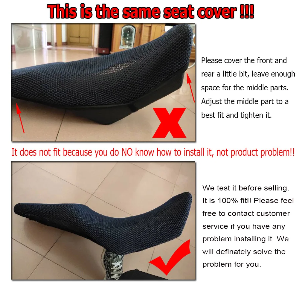 For BMW F800GS F700GS F650GS Rear Seat Cowl Cover 3D Mesh Net Waterproof Sunproof Protector F800 F700 F650 GS Motor Accessories