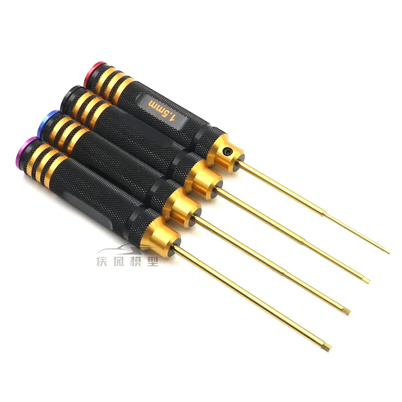 Ajrc 4 teile/satz Titan Überzug 1,5/2/2,5/3mm Sechskant-schraubendreher Schraubendreher Tool Kit Für Rc modell Auto Boot Flugzeug – Detail 9