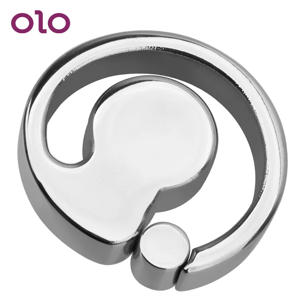 OLO Penis Rings Scrotum Rings Pendant Bondage Cock Ring Sex Toys Stainless steel  Ball Scrotum Stretcher Sex Toy for Men