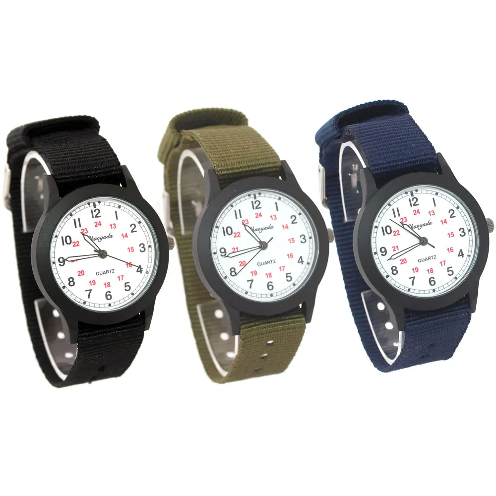 

Men Children Boys Fashion Cool Quartz Saber Watches Students Canvas Electronic Wrist Watch