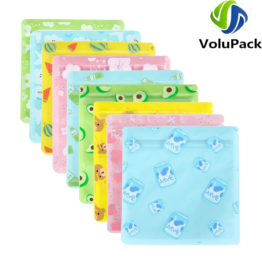 Cosmetic Jewelry Ziplock Bags, Colorful Printing Plastic Packaging Bags, Recyclable Mylar Bags, Heat Sealing Zipper Pouches