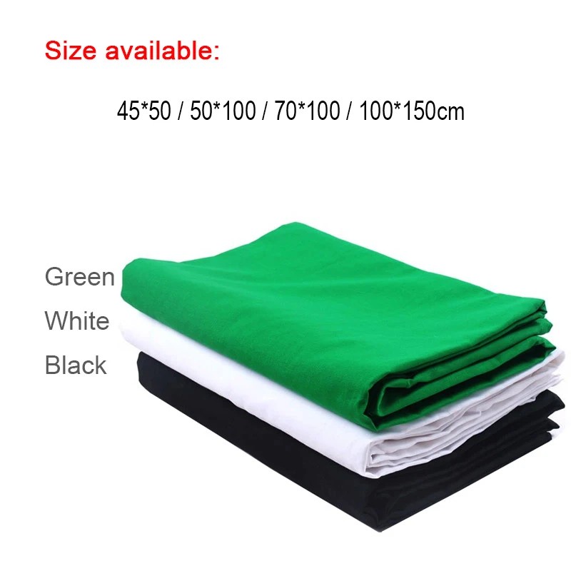 Chromakey Backdrops Photography Backdrop Background Green /White /Black 45*50cm 50*100cm 70*100cm 100*150cm