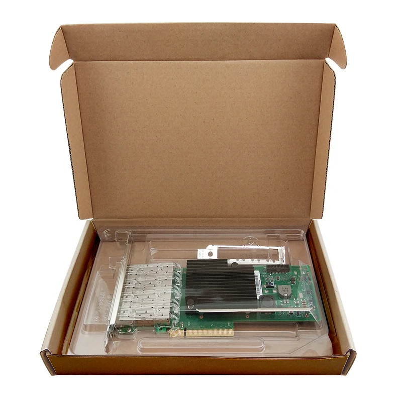 X710-DA4 Intel XL710-BM1 Chipset 10G SFP+ 4 Port Ethernet Server Network Card PCI-E 3.0 x8 Low Profile & Full Height