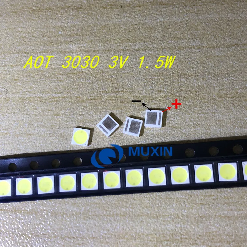 LED AOT Backlight High Power LED 1.5W 3V 3030 94LM Cool white LCD Backlight for  TV Application EMC  3030C-W3C3 1000PCS