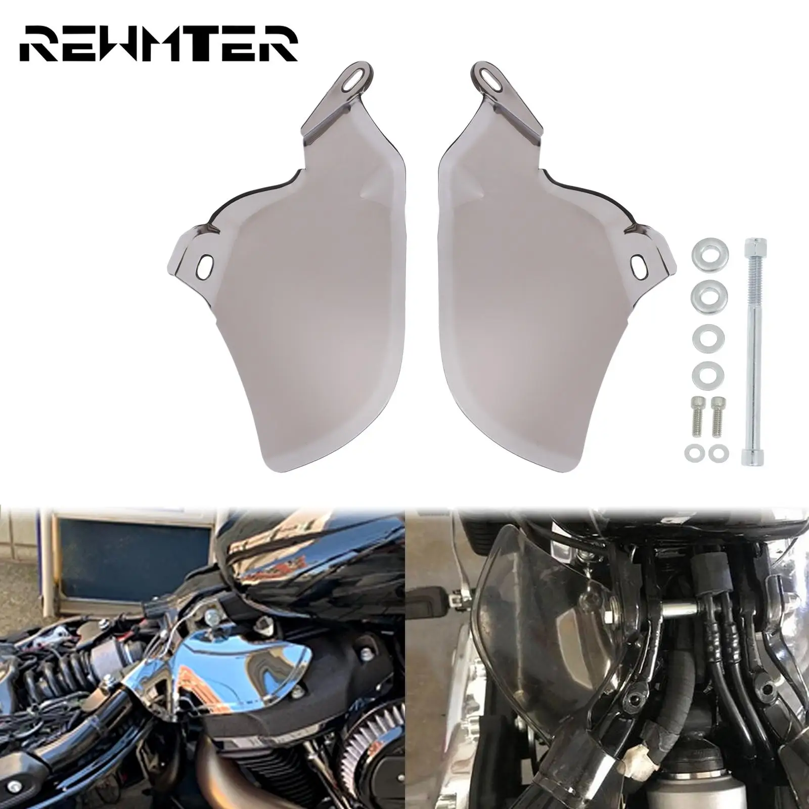 Motorcycle Engine Saddle Shields Heat Deflector Air Deflector Smoke For Harley Softail Fat Boy Street Bob Slim FLSL FXBB 18-20