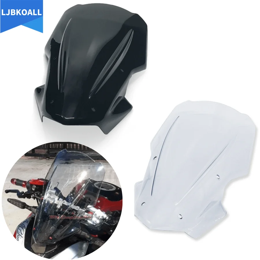 

2018 Z 900 Motorcycle Screen Windshield Windscreen Air Deflector With Bracket for Kawasaki Z900 2017-2019 Accessories