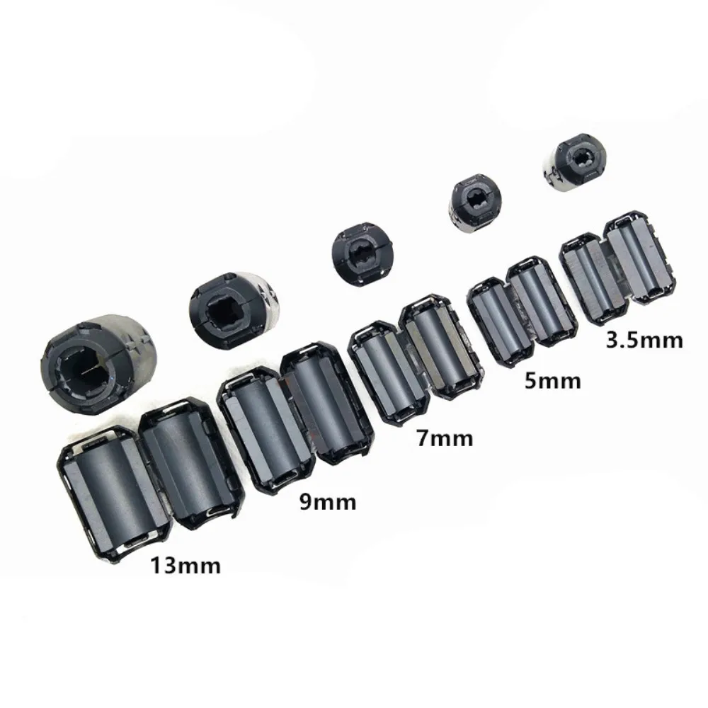Filtre de suppression de bruit RFI EMI, anneau de starter en ferrite, 2 pièces, pour alimentation, antenne USB, câble audio HDMI, 3.5/5/7/9/13mm