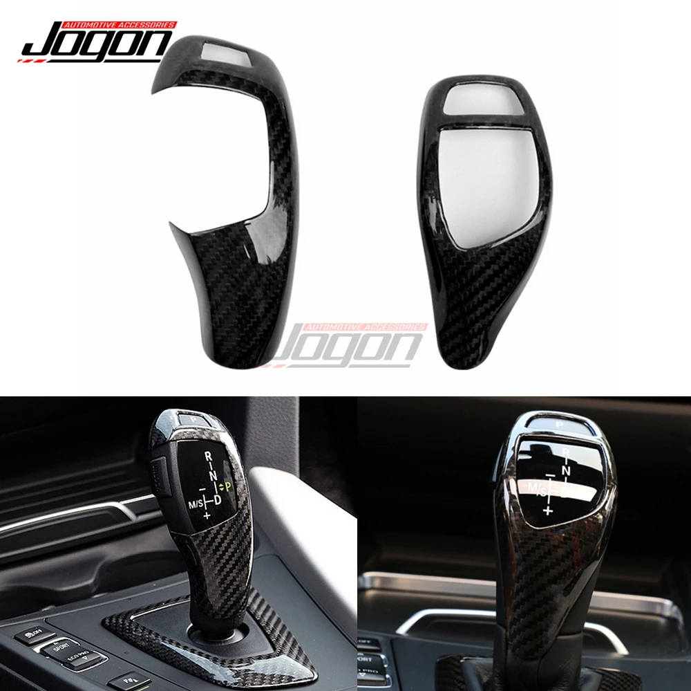 Carbon Fiber Gear Shift Knob Cover Trim For BMW 1 2 3 4 5 6 7 Series F20 F21 F22 F23 F30 F31 F32 F33 F36 F10 X3 X4 X5 X6 F15 F16