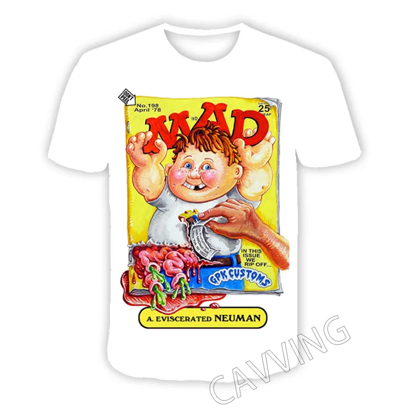 CAVVING 3D Printed  Garbage Pail Kids  Casual T-shirts  Hip Hop T Shirts Harajuku Styles Tops Clothing for Men/women   T02