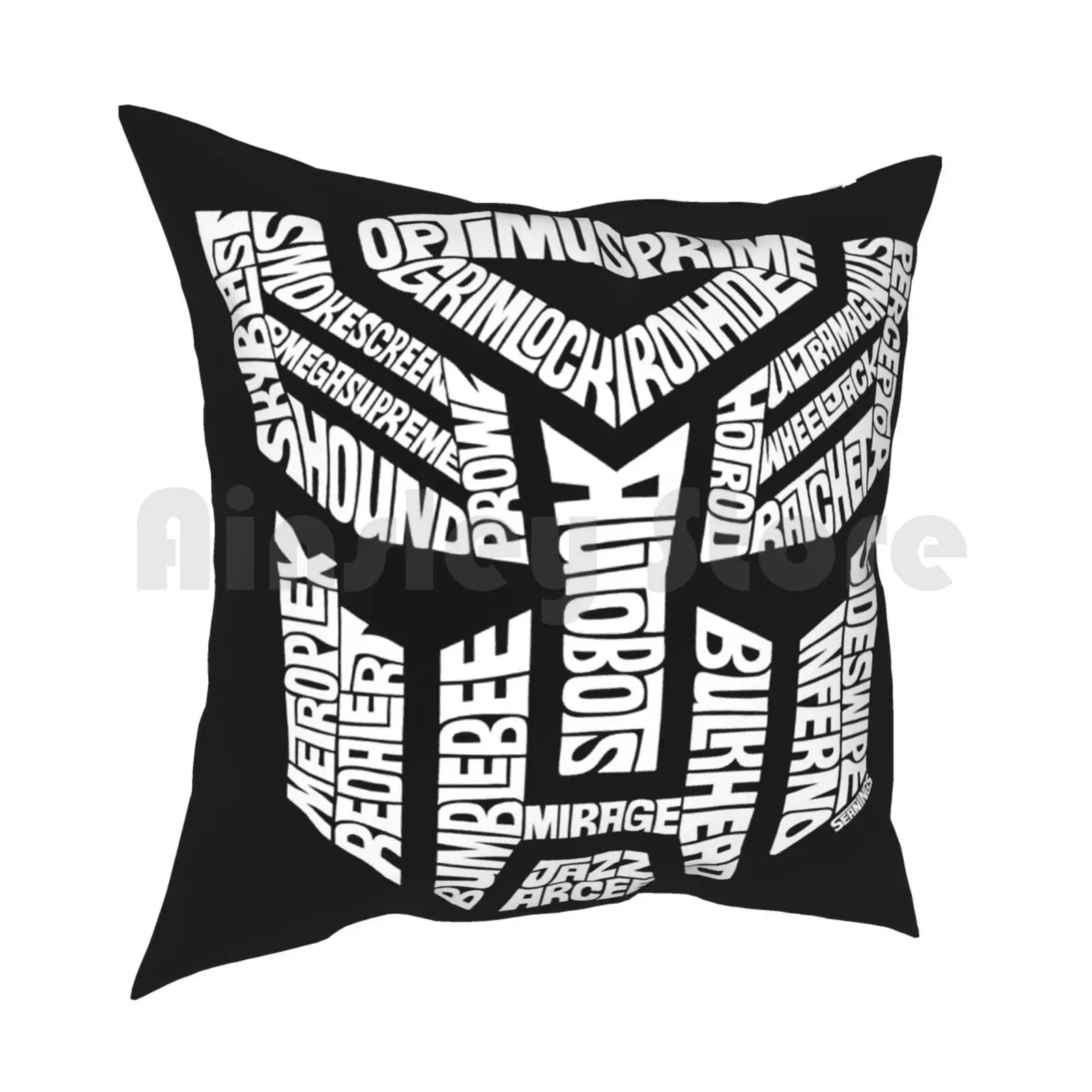 Autobots White Pillow Case Printed Home Soft DIY Pillow cover Autobots Decepticons Comics Typography Seanings Movie Show