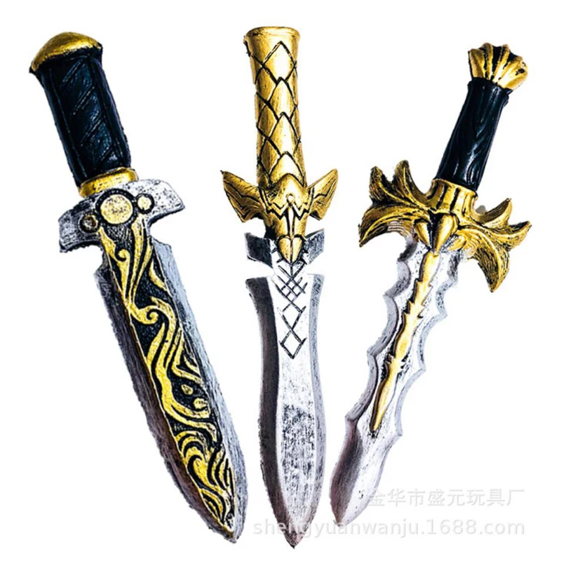 32cm Anime Movie Game 1: 1 7 Styles Sword Dagger Knife Model Halloween Cosplay Prop Weapon PU Kids role Play Unsharpened