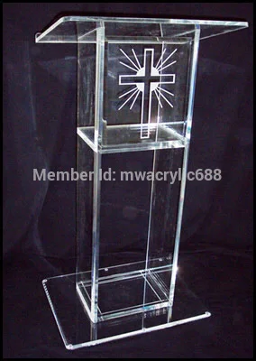 

Free Shipping Popularity Beautiful Cheap Clear Acrylic Lectern church pedestal pulpit plexiglass