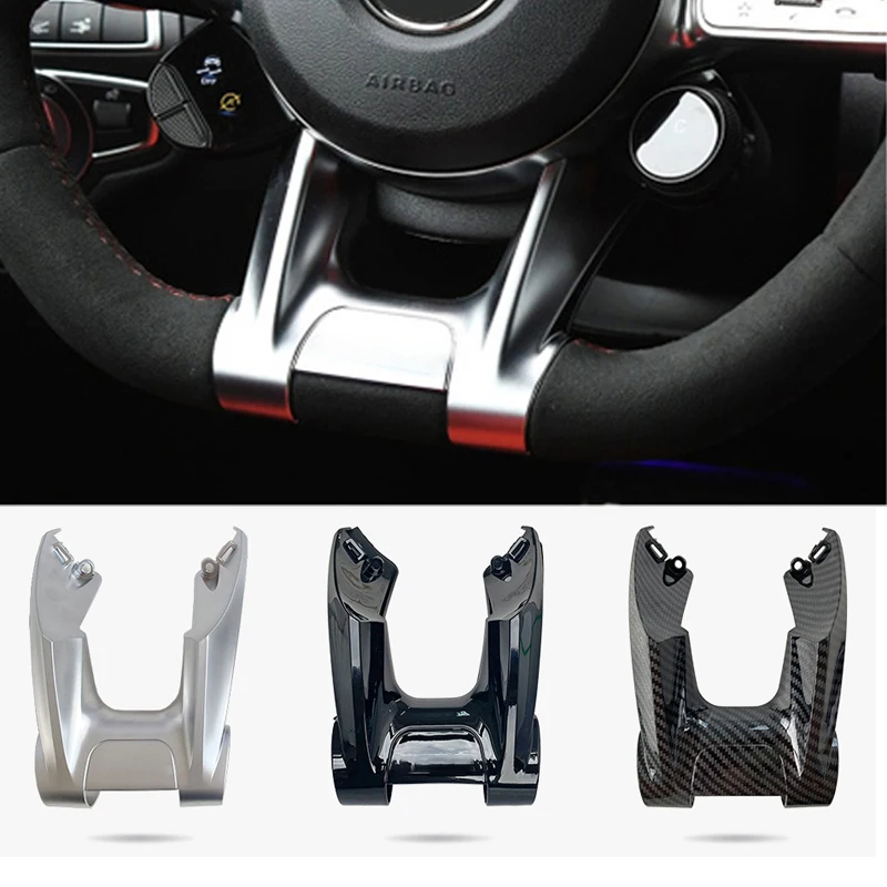 Car Steering Flat Wheel Lower Trim Cover For Mercedes Benz AMG 2019+ sport A Class W177 B Class W247 W205 C E Class W213 CLA GLB