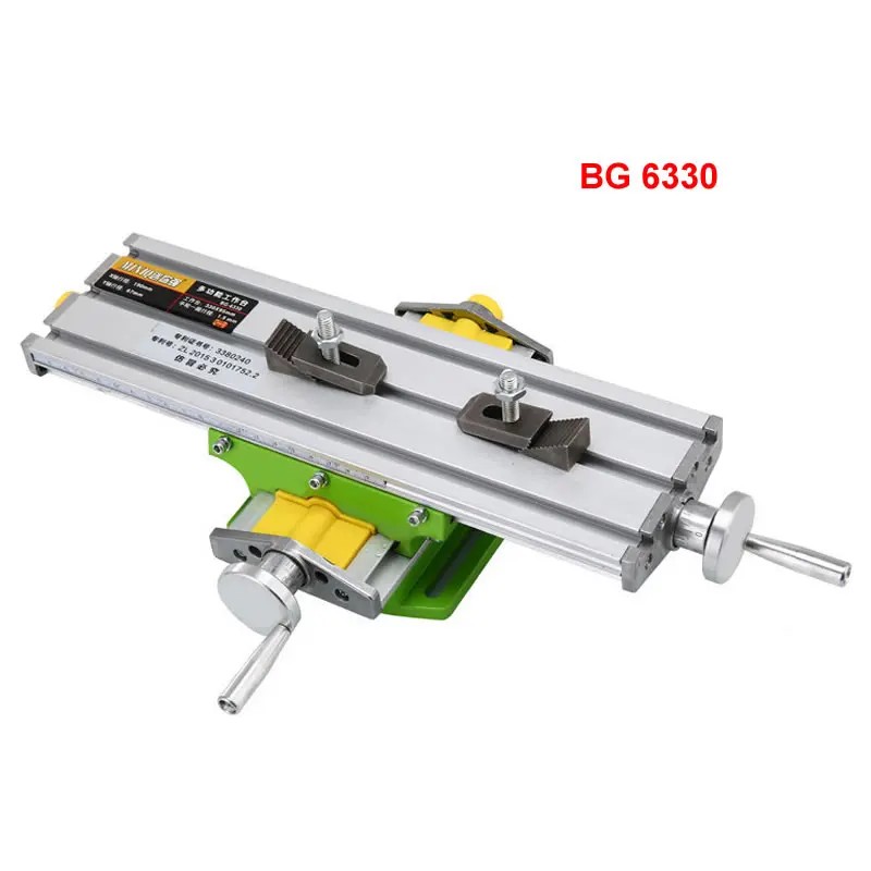 BG-6330 Multifunction Mini Working Cross Table Bench Worktable X Y Axis 190*65mm Stroke for Milling Machine Precision Tools