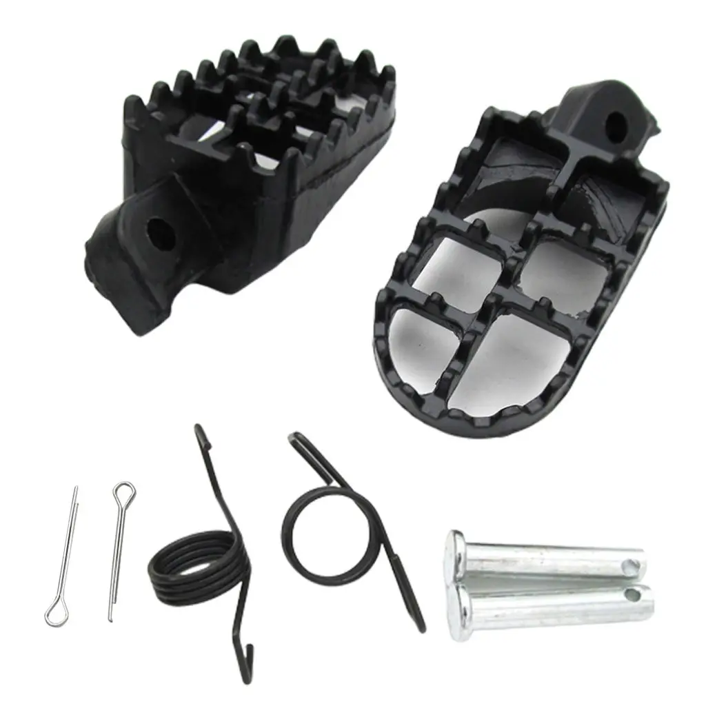 2PCS Foot Pegs Footrests L & R for Yamaha PW 50 80 TW200 PW50 PW80 50 70 110 125cc Motocross Dirt Bike, Black