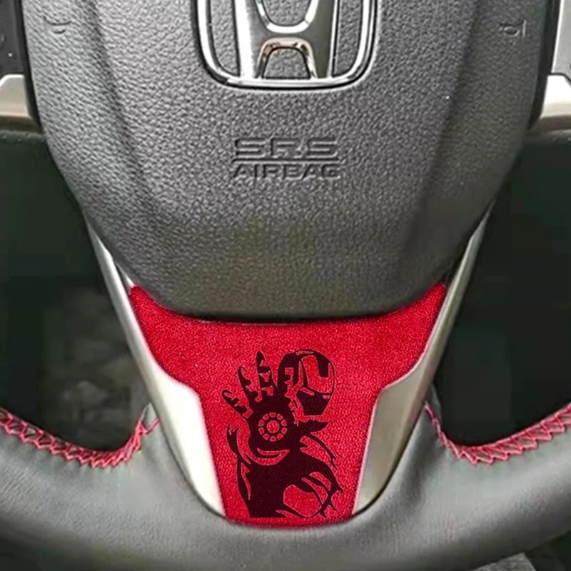 For Honda Civic 10th Gen Accessories 2017 2018 2019 2020 2021 New Sport Short Plush Steering Wheel Trim Covers Decoration CN