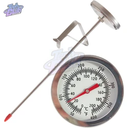 Stainless Steel BBQ Smoker Pit Bimetallic Grill Thermometer Temp Gauge with Dual Gage 500 Degree Convenierernt Cooking