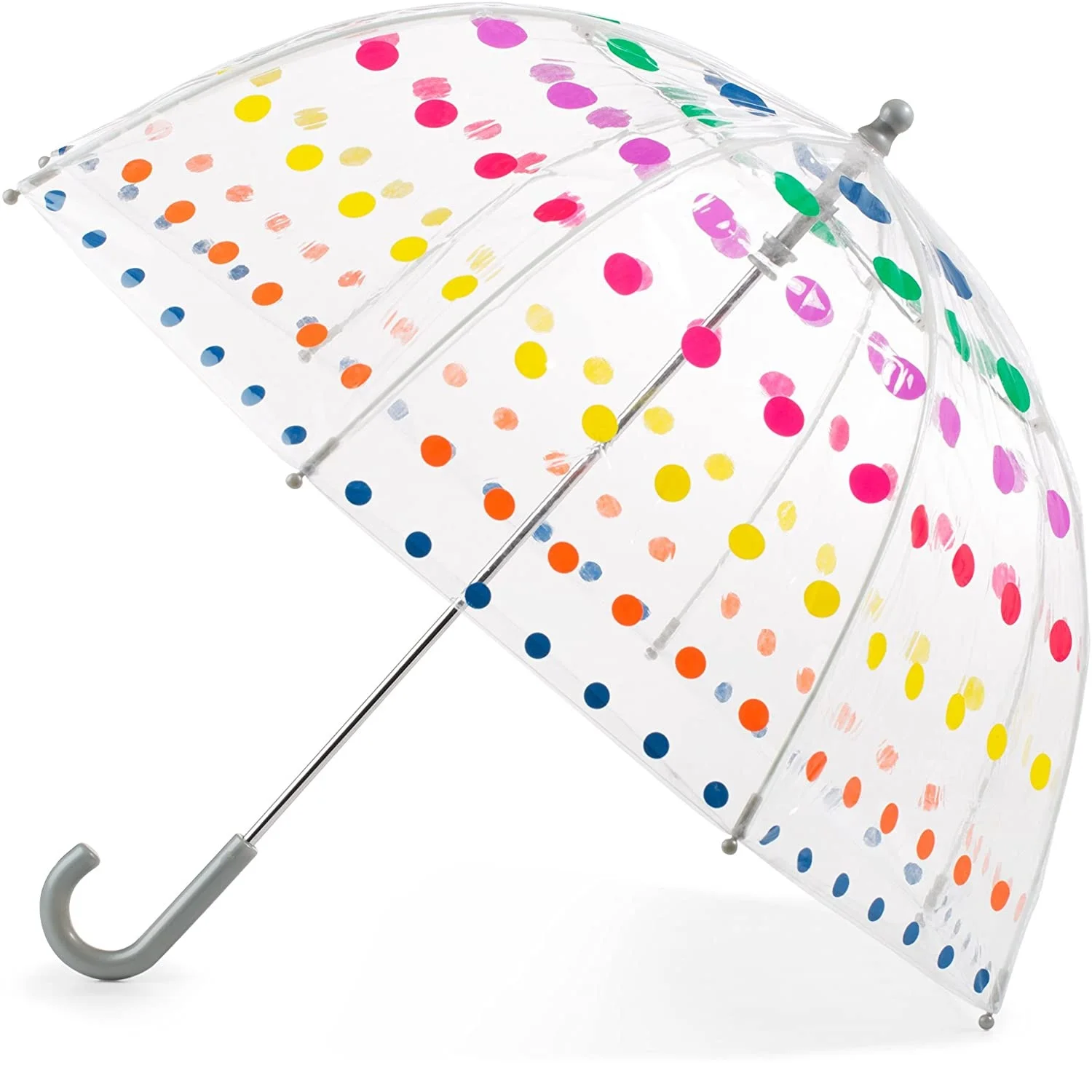 

30Pcs Dots Sunflower Kid's Clear Bubble Umbrella with Easy Grip Handle Windproof for Kids Boys and Girls