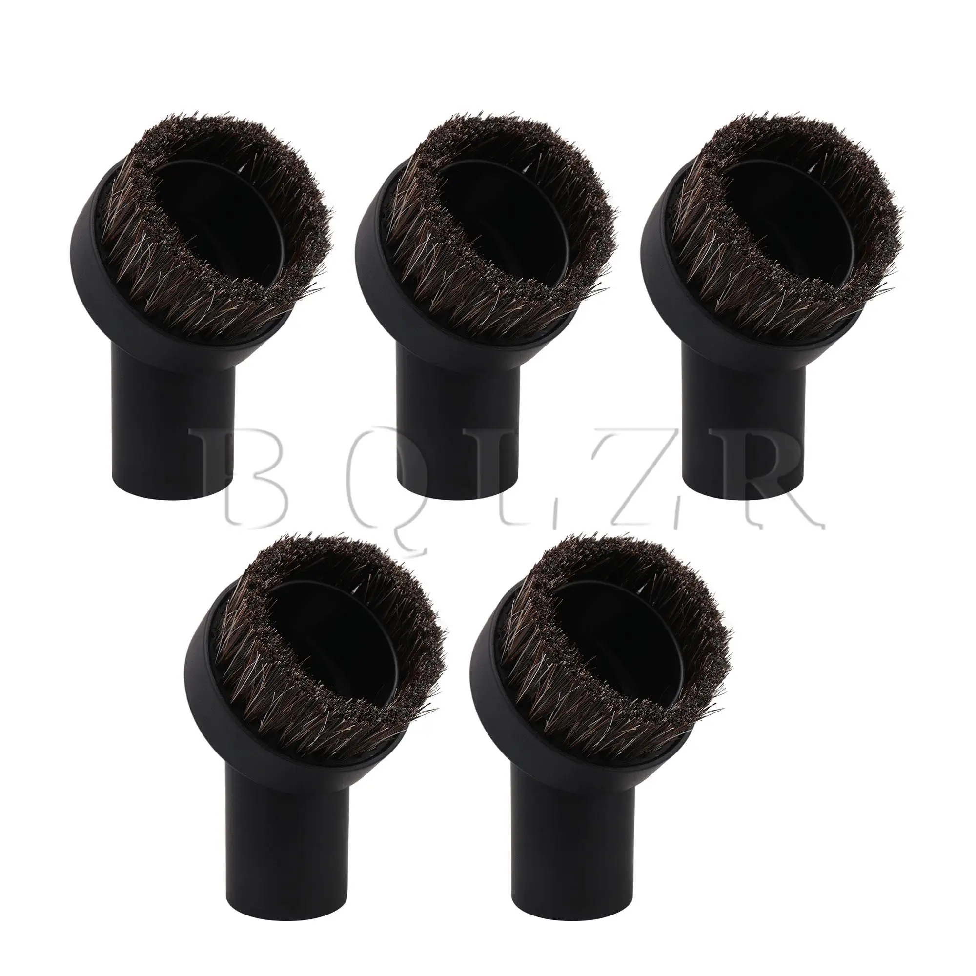 BQLZR 5pcs 1.25inch ID Vacuum Attachment Plastic Horse Brushes Round Black