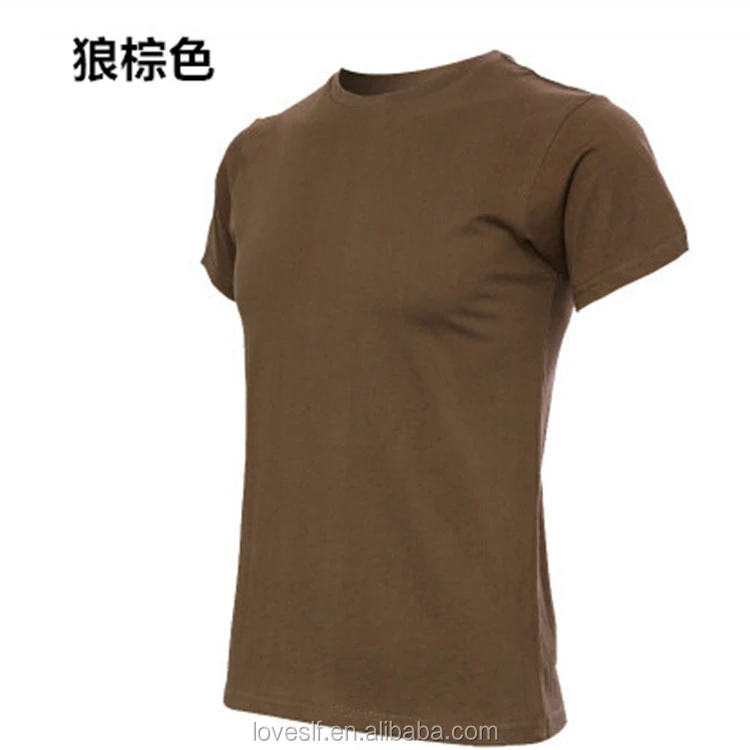 Solid O Neck Tactical Cotton Army Man t shirts Short Sleeve Clothes