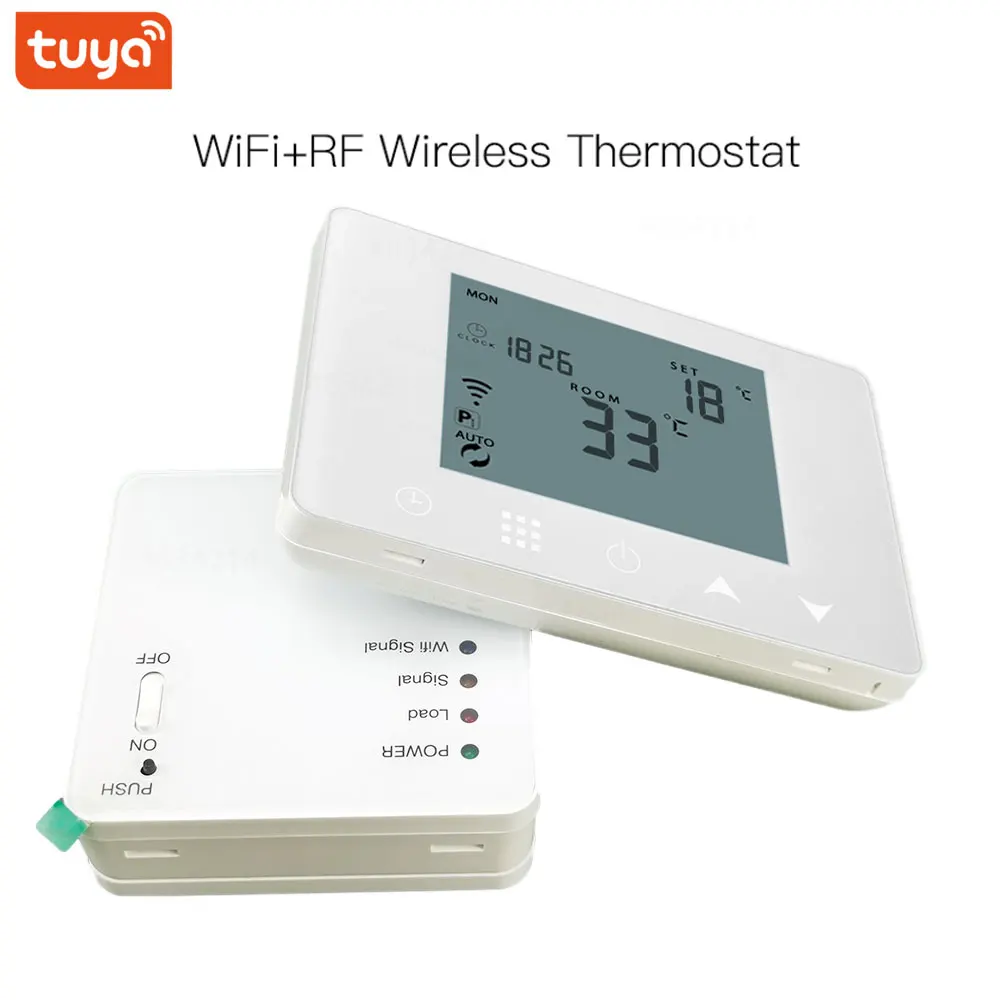 Imagem -02 - Wifi & rf Caldeira a Gás de Água Piso Aquecimento Elétrico Interruptor Remoto Controlador Temperatura Funciona com o Google Casa Inteligente Alexa