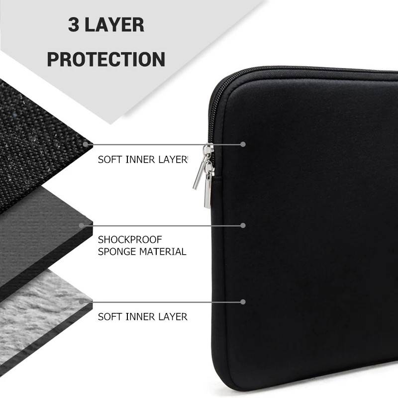 Laptoptas Notebook Case Sleeve Cover 11 12 14 15 15.6 Inch Voor Macbook Pro Air Retina 13 Voor Xiaomi Huawei HP Dell Lenovo