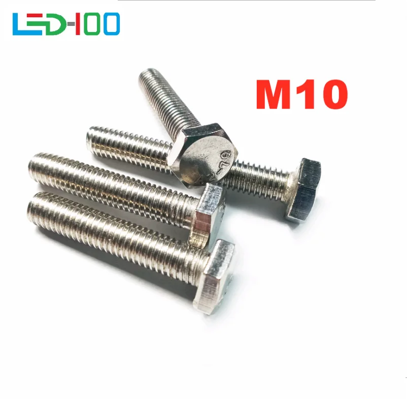 NEW M10 M12 304 tainless steel Outer hexagon screws, left outer Hexagon Reverse Thread reverse bolt 16~65MM