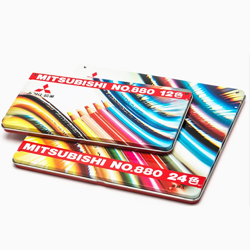 Japan Uni 880 oily color lead 12/24/36 color student painting sketch color pencil set 72/100 color hand-painted special painting
