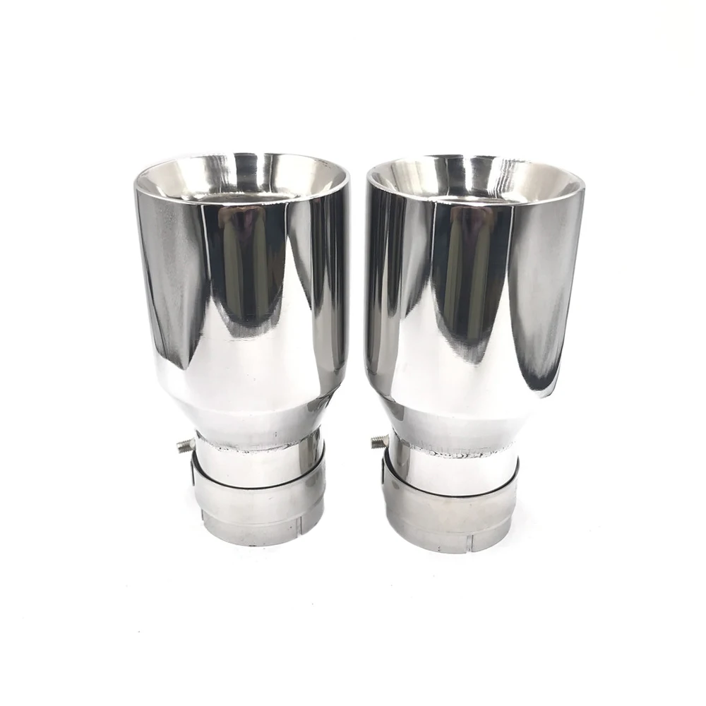 New Universal 1Pcs 63mm-102mm Chrome Stainless Steel Car Rear Round Exhaust Pipe Tail Muffler Tip uk Hot Sale Car Accessories