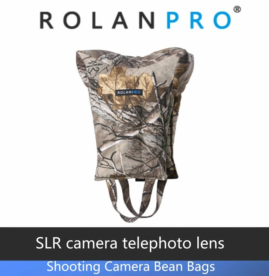 ROLANPRO przenośny fajny kamuflaż dzika przyroda obserwacja ptaków Camo torba fotograficzna do polowania na zwierzęta sesja zdjęciowa torby fasolowe