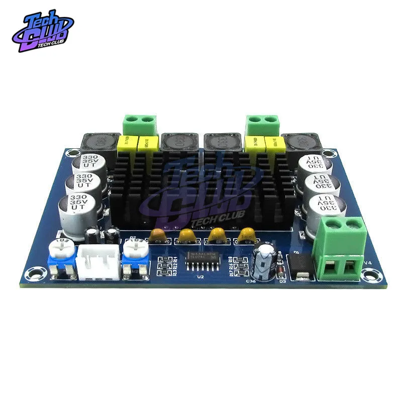 2*120W TPA3116D2  Dual-channel Stereo High Power Digital Audio Amplifier Board 12V-24V Amplificador DIY Module