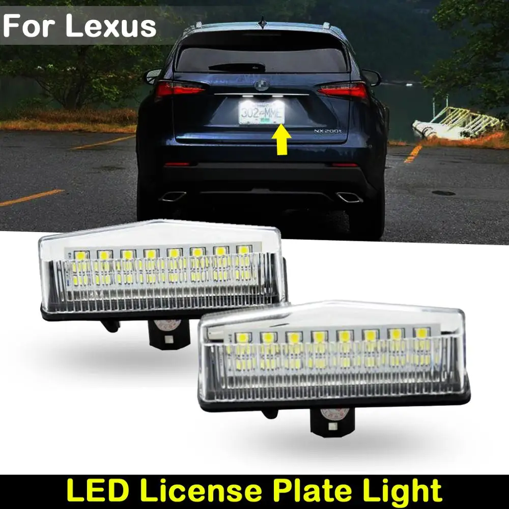 For Lexus CT 200h IS 300 NX/RX  Car Rear White LED License Plate Light Number Plate Lamp