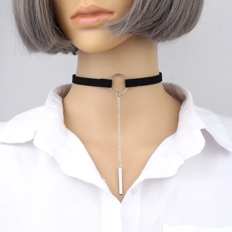 SUMENG 2024 New Fashion Black Velvet Choker Necklace Chain Bar Chokers  For Women Collares Jewelry Gifts