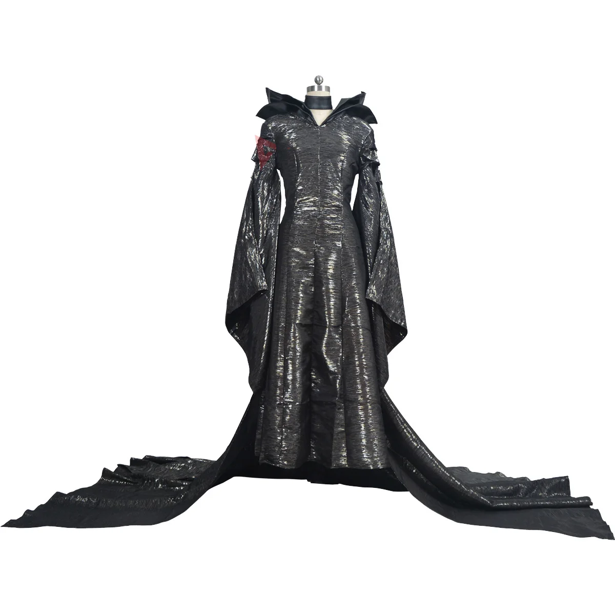 Maleficent Cosplay Costume Black Long Dress For Adult Wome Custom Size Halloween Christmas