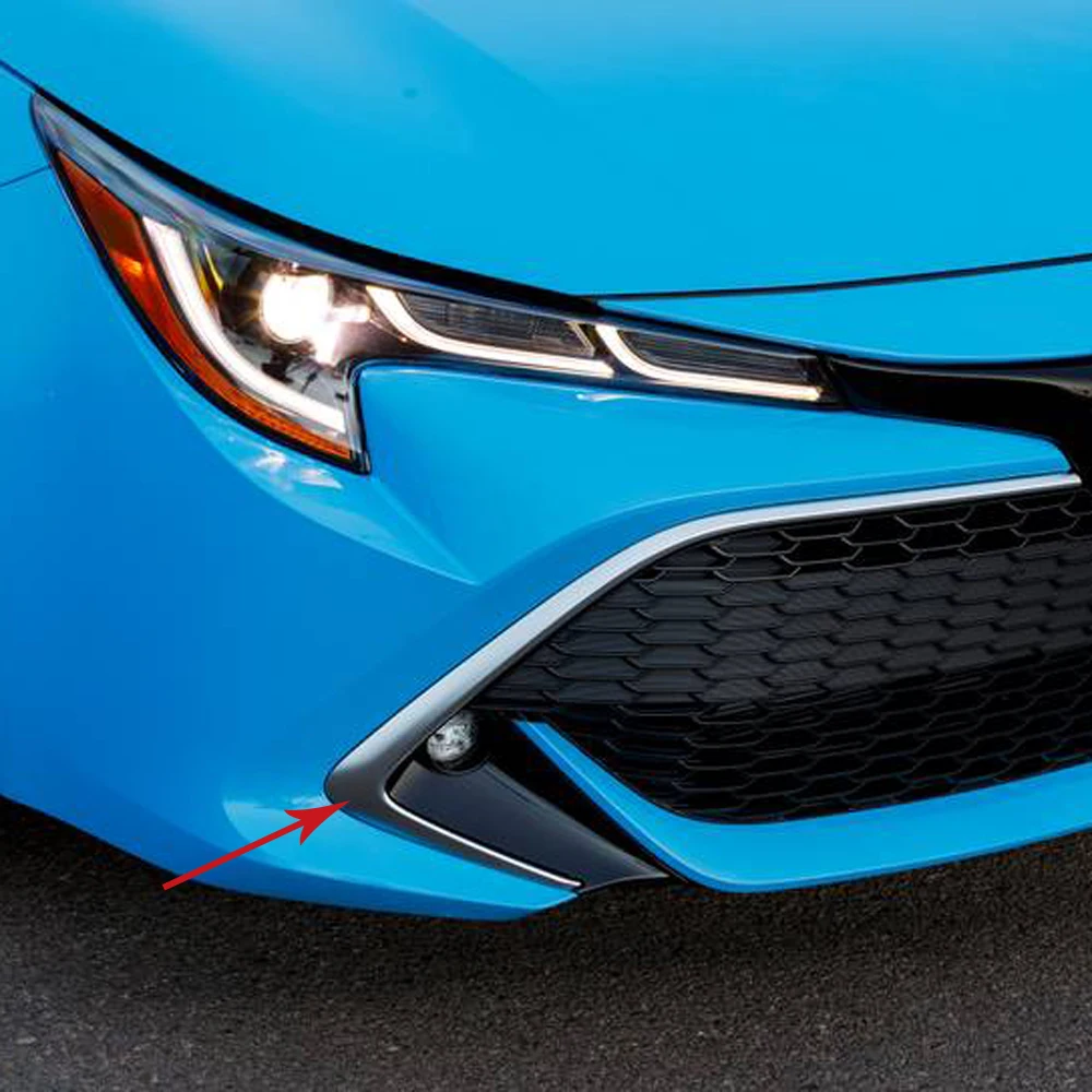 For Toyota Corolla Hatchback 2019 2020 ABS Chrome Front Bumper Center grill Cover Trim Middle Grille Decoration Car Covers