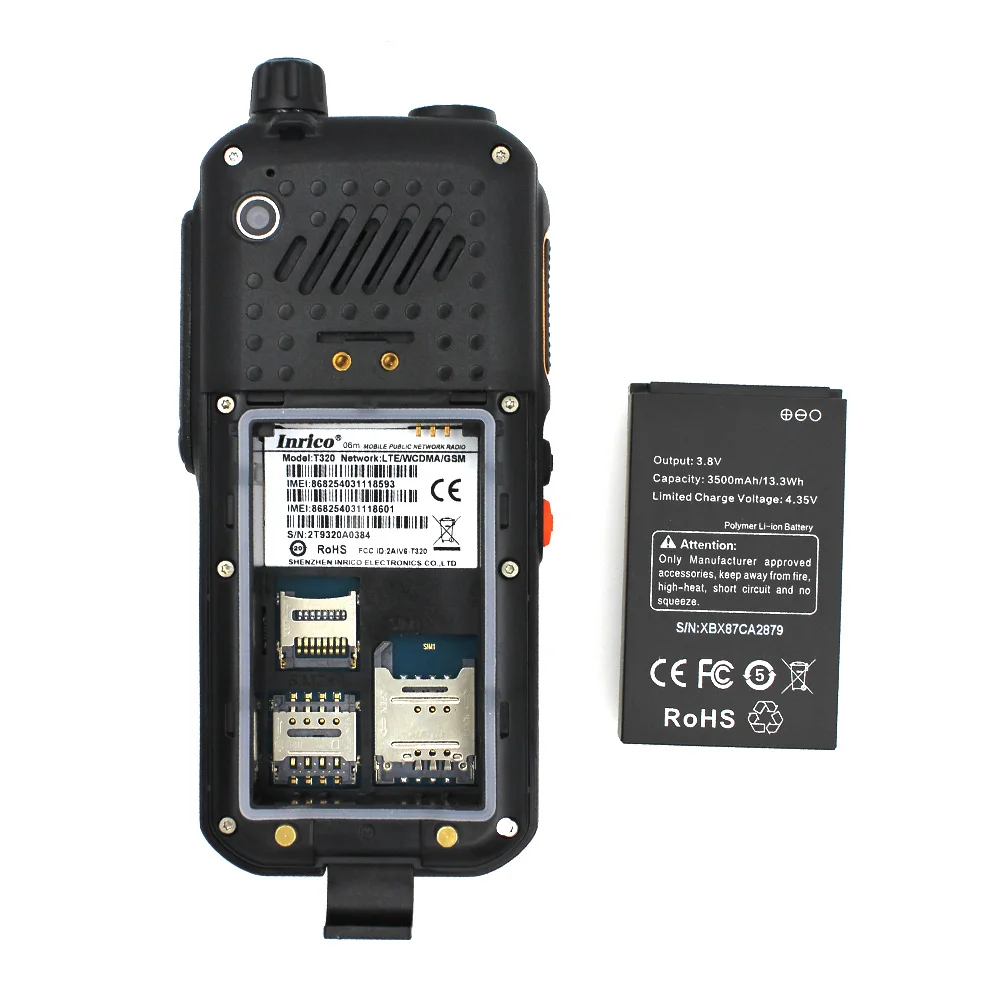 CAMORO T320 Zello Radio 4G LTE Netzwerk Walkie Talkie, 50km,100 km, Android POC Transceiver,Dual-SIM-Karte, Smartphone für die Jagd