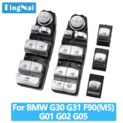LHD RHD Electrical Power Chrome Window Lifting Switch Control Regulator Button For BMW X3 X4 X5 5 6 Series G30 G31 G01 G02